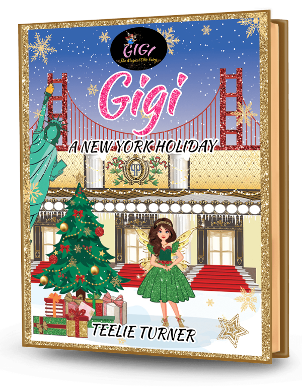 Cover of Gigi A New York Holiday Christmas, a new york holiday christmas fairy ebook featuring a stylish fairy celebrating Christmas in magical New York.