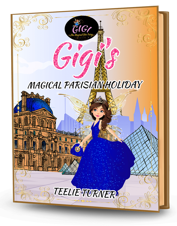 Cover of Gigi's Magical Parisian Holiday, a parisian holiday fairy ebook featuring a stylish fairy exploring magical Paris.