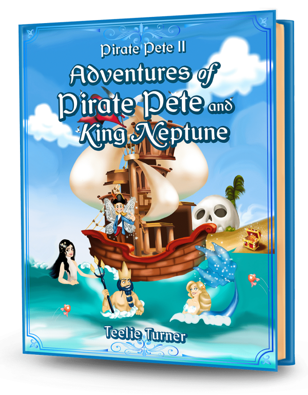Cover of Pirate Pete II – Adventures of Pirate Pete and King Neptune, a pirate pete king neptune adventure ebook featuring a pirate meeting the powerful sea king.