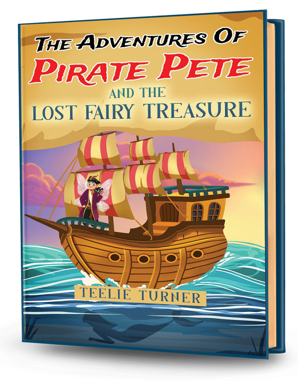 Cover of The Adventure of Pirate Pete and The Lost Fairy Treasure, a pirate fairy treasure adventure ebook featuring a pirate discovering magical fairy treasure.