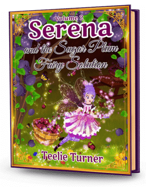 Cover of Serena the Sugar Plum Fairy Solution - Vol. 2, a sugar plum fairy adventure ebook featuring a magical fairy surrounded by sparkling winter treats.