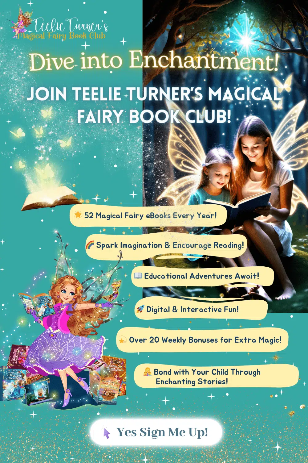 Teelie Turner’s Magical Fairy Book Club (Pinterest Pin)-min