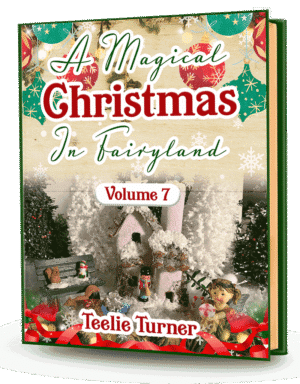 Cover of A Magical Christmas in Fairyland - Volume 7, a christmas fairyland adventure ebook featuring fairies celebrating a magical snowy Christmas in Fairyland.