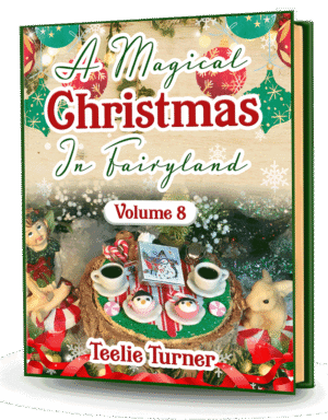 Cover of A Magical Christmas in Fairyland - Volume 8, a christmas fairyland adventure ebook featuring fairies celebrating a magical snowy Christmas in Fairyland.