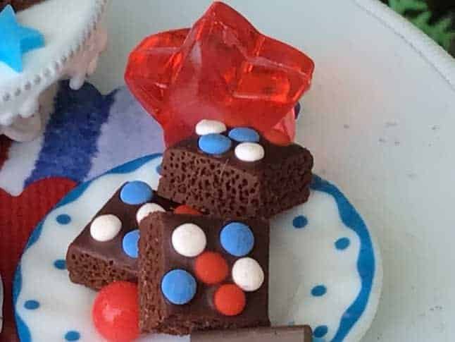 1 12, 4th of july brownies, red, white, blue, miniature