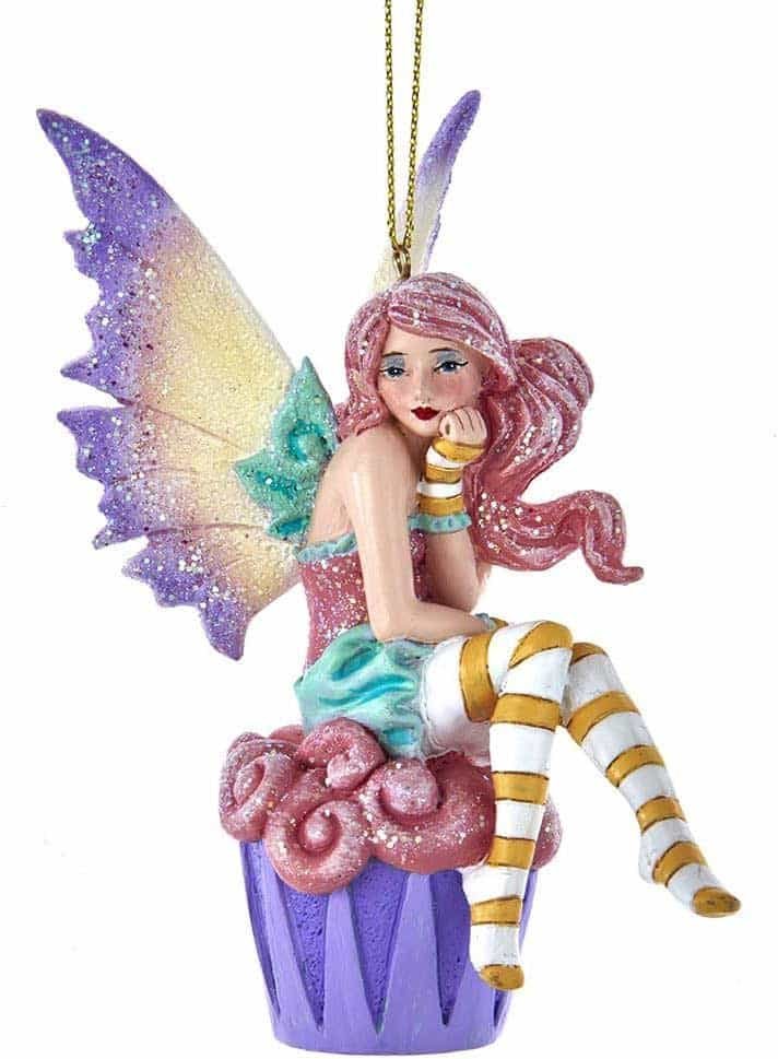 4.25 inch amy brown cupcake fairy ornament