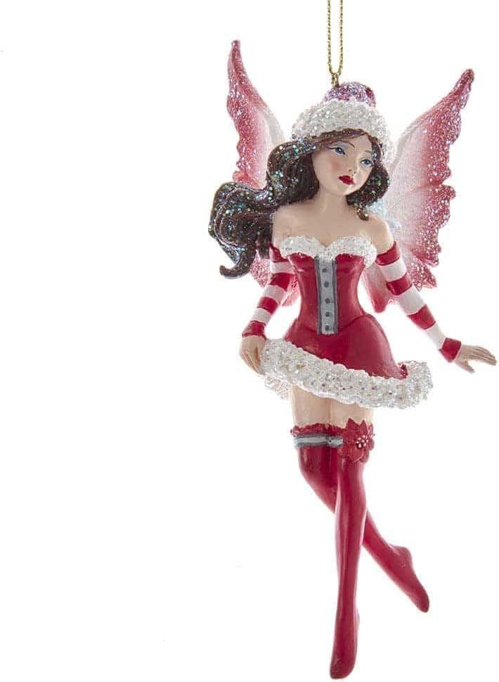 6 inch amy brown miss santa fairy ornament