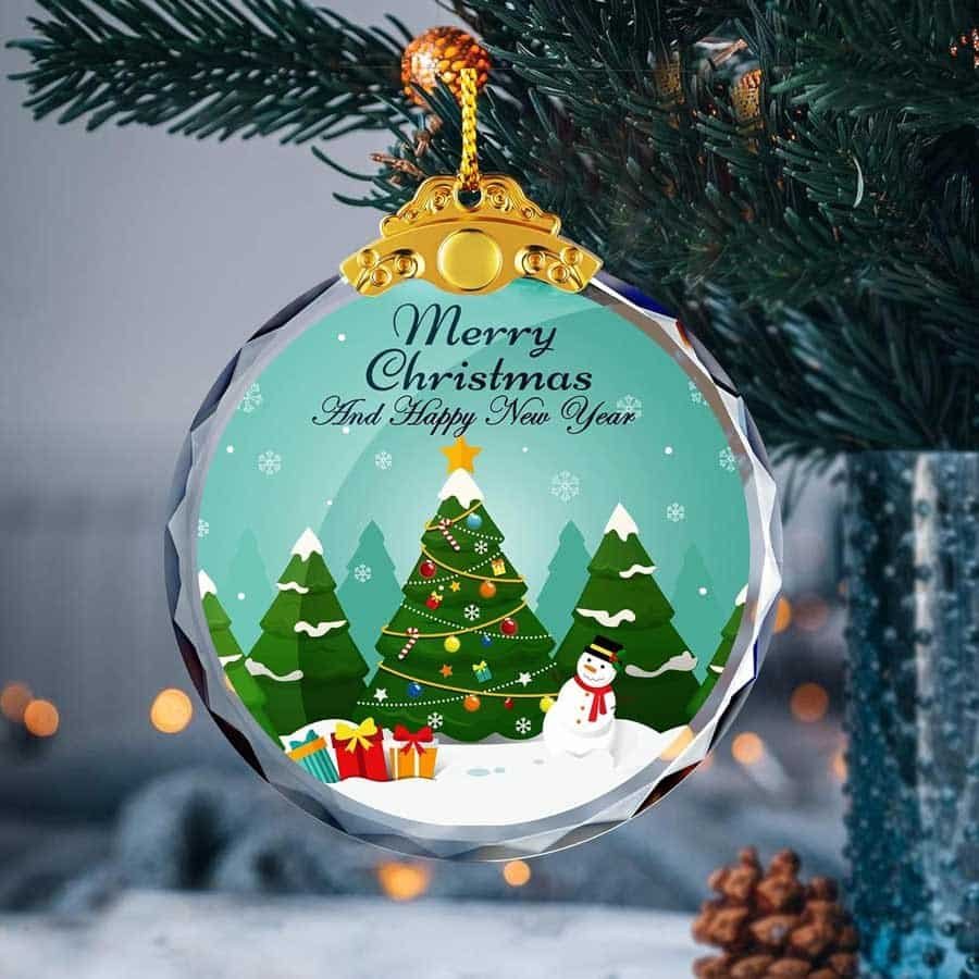 christmas decoration hanging ornament, shiny decor ornament decoration for christmas trees 2024, crystal home decor christmas and new year gifts