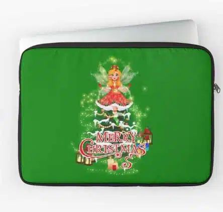 Holly's-Magical-Fairy-Tale-Christmas-Where-Holiday-Magic-and-Fairy-Dreams-Come-True!-Laptop-Sleeve