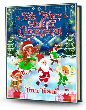 Cover of The Fairy Merry Christmas, a fairy merry christmas adventure ebook featuring fairies celebrating a magical snowy Christmas in Fairyland.