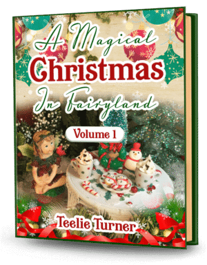 Cover of A Magical Christmas in Fairyland - Volume 1, a christmas fairyland adventure ebook featuring fairies celebrating a magical snowy Christmas.