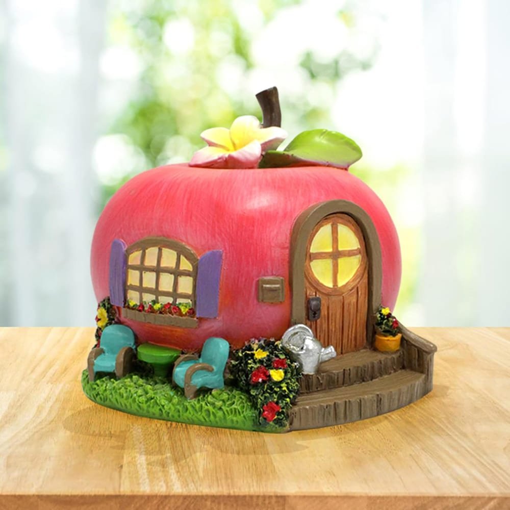 Apple-Shaped-Fairy-Garden-House