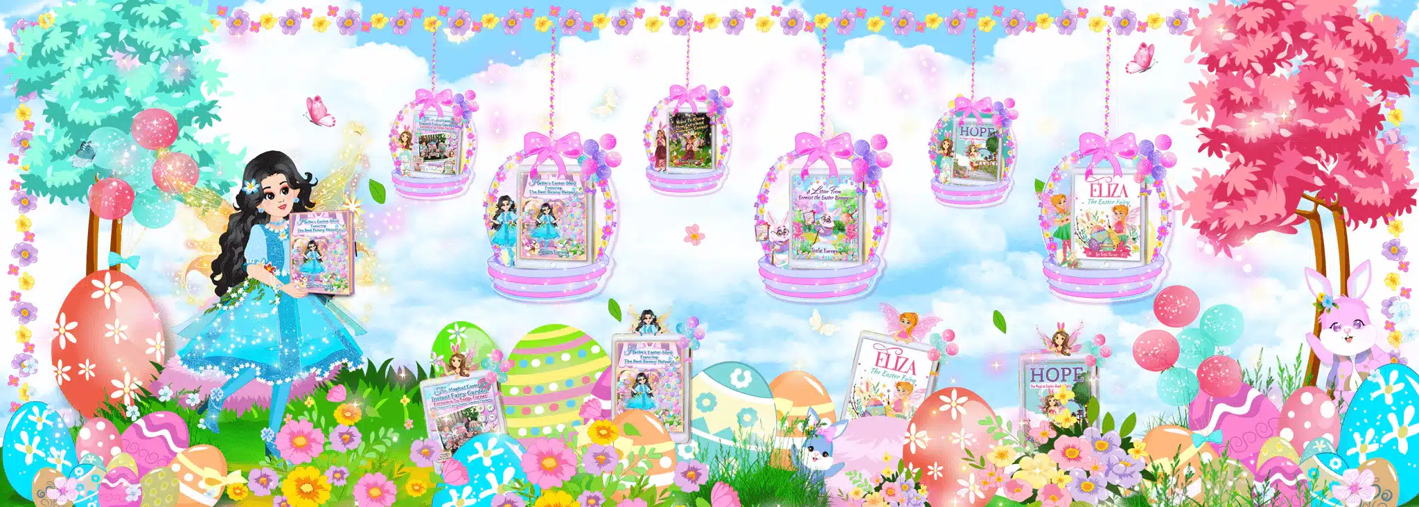 Fairies celebrating Easter in Fairyland from Teelie Turner’s Magical Easter children’s eBook series