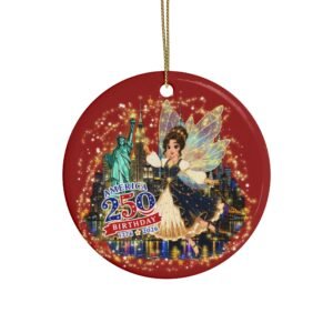 [SS] Ceramic Ornament – Stella Sparkleglow™ | America 250 Celebration by Teelie Turner