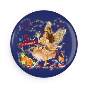 [SC]  Button Magnet – Sunny Citrusblossom™ | America 250 Celebration by Teelie Turner
