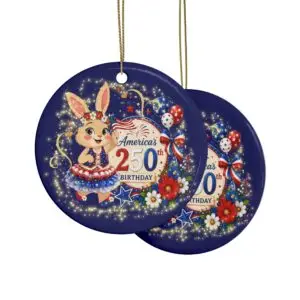 [PS] Ceramic Ornament – PetalSpark's Birthday Celebration™ | America 250 Celebration by Teelie Turner