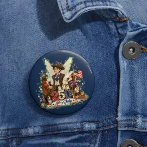 [RS] Custom Pin Buttons – Rowan Skyridge™ | America 250 Celebration by Teelie Turner