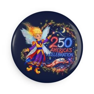 [BBS] Custom Pin Buttons – Boom Boom Star™ | America 250 Celebration by Teelie Turner