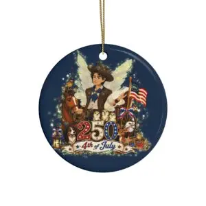 [RS] Ceramic Ornament – Rowan Skyridge™ | America 250 Celebration by Teelie Turner