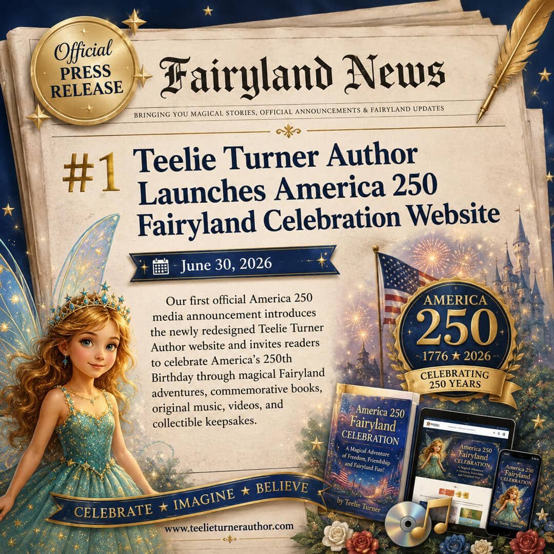 Official Press Release – Teelie Turner Author Launches America 250 Fairyland Celebration Website