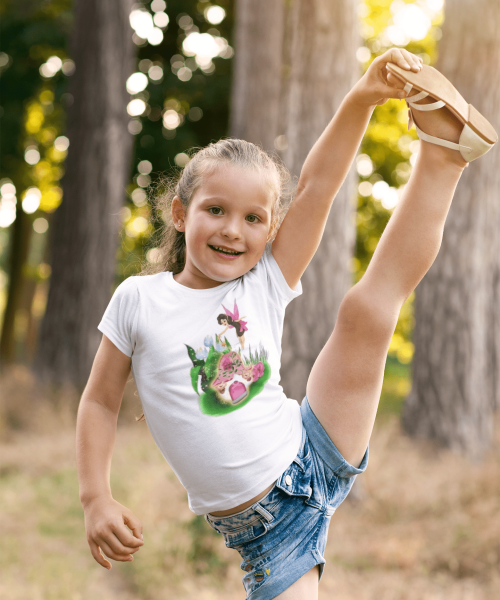 Join Esperanza the Hope and Faith Fairy In Pretty In Pink™ Kids T-Shirt-min