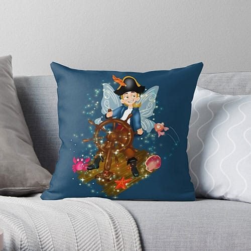 Pirate Pete II throw pillow