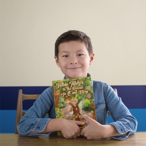 book-mockup-featuring-a-child-sitting-on-a-wooden-table-23721