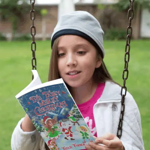 girl reading the fairy merry