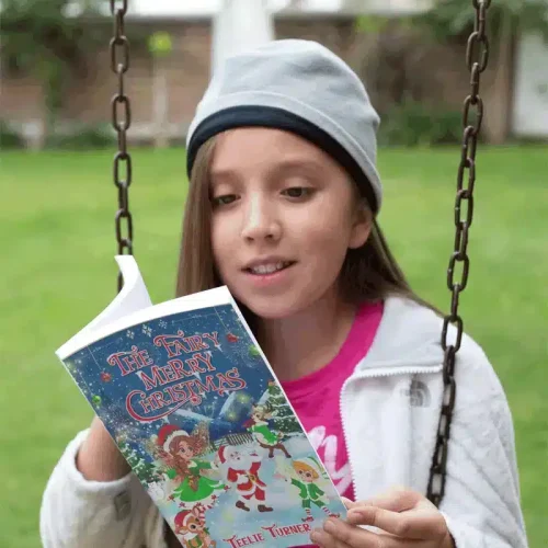 girl reading the fairy merry